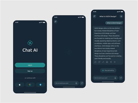 AI Chatbot App UXUI Design Figma UpLabs