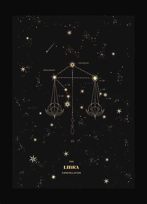 Libra Figure Constellation Art Print Cocorrina And Co