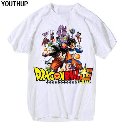 Youthup 2018 Men T Shirts Dragon Ball Super Cartoon Print O Neck Casual