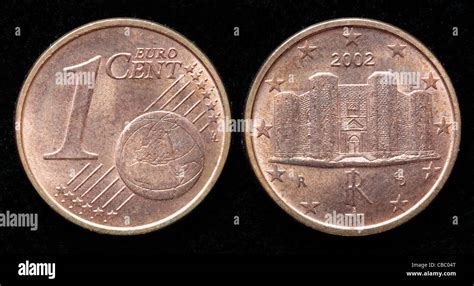 1 Euro Cent Coin Italy 2002 Stock Photo Alamy