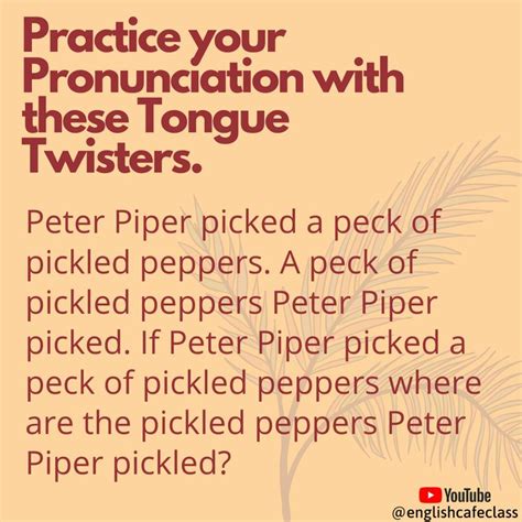 English Tongue Twisters In 2021 Tongue Twisters Improve Your English