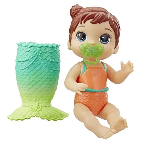 Baby Alive Lil Splashes Brunette Mermaid Doll Baby Doll Nursery Toys