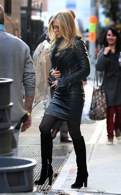 Jennifer Aniston Leather Wanderlust Paris Fashion Week Street Style