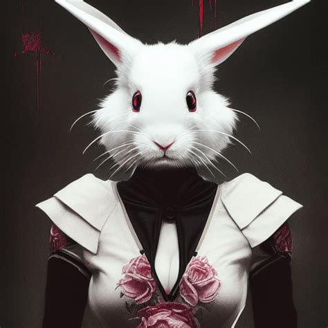 Goth White Rabbit By Artgerm · Creative Fabrica