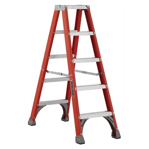 Werner 6 Ft Fiberglass Step Ladder With 300 Lbs Load Capacity Type Ia