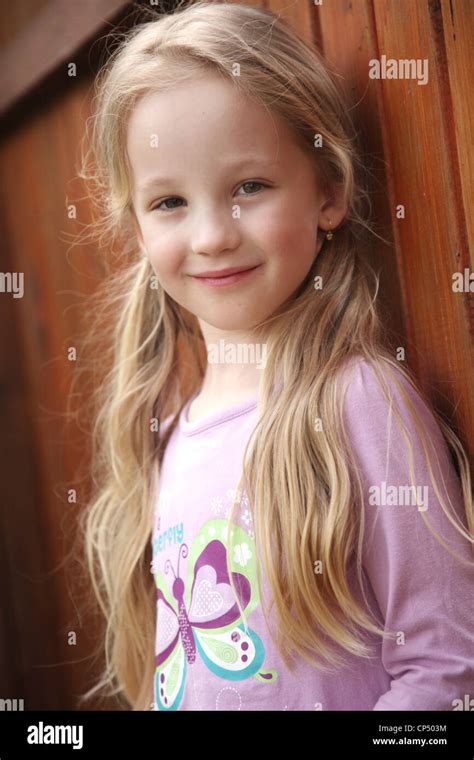 Portrait Of Little Girl Stock Photo Alamy