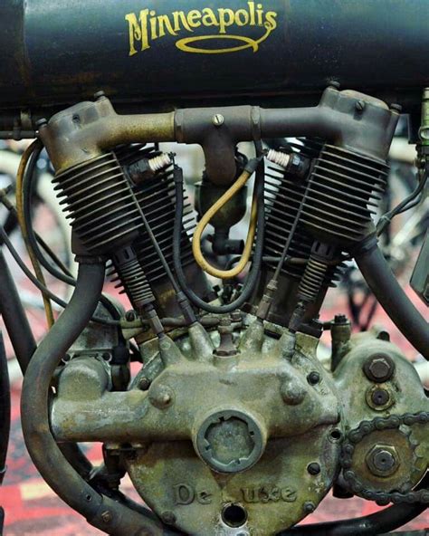 1913 Minneapolis V Twin Thiem Deluxe Engine Vintage Motorcycles