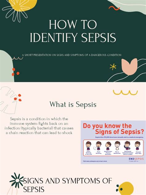 How To Identify Sepsis Presentation Pdf Sepsis Infection