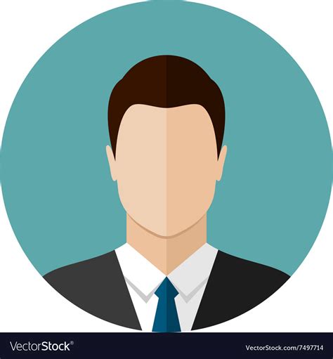 Businessman Flat Style Icon Royalty Free Vector Image