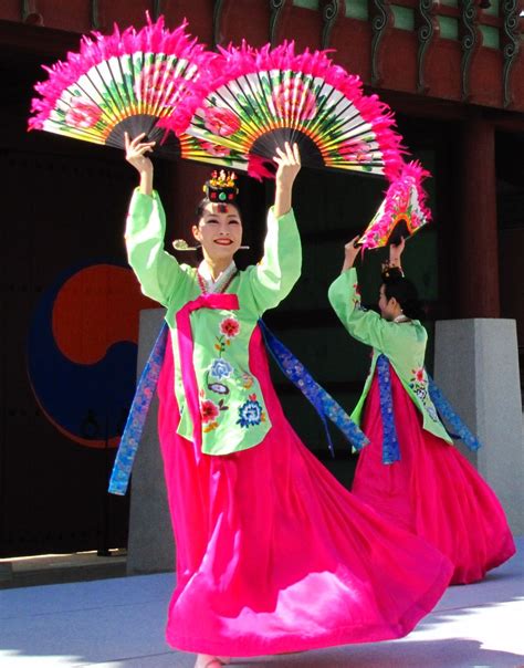 Korean Traditional Dance Performance Buchaechum At Suwon A Photo On
