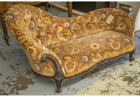 Sofa Victorian Walnut With An Asymmetric Back Rail Paisley Patterned