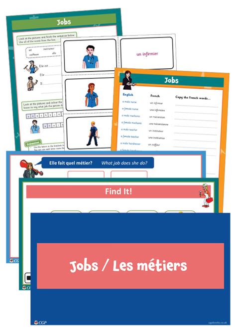 Jobs Year 6 French Unit U Lesson Pack 2 CGP Plus