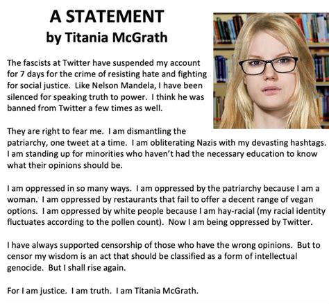 Twitter Titan Titania Mcgrath Is Outraged Outraged 22mooncom