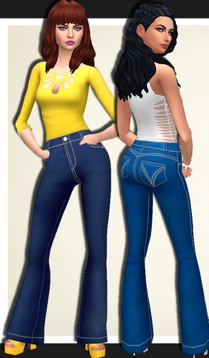 Simsworkshop Flaring Up Jeans By Annabellee25 • Sims 4 Downloads