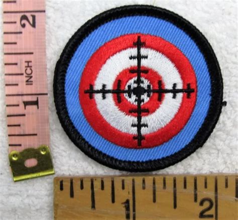 Vintage Hunting Bullseye Target Scope Sniper Gun Crosshair Patch 499