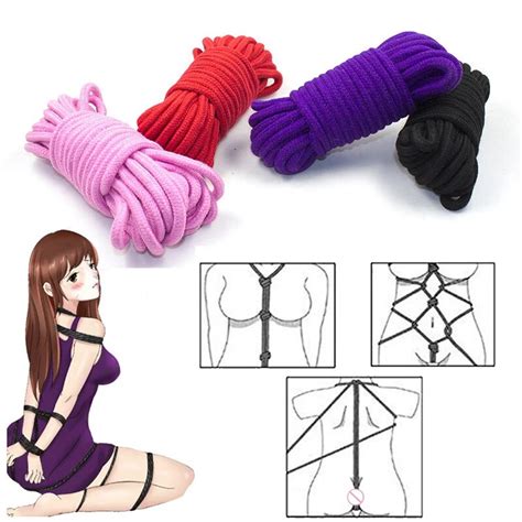 ♞5m10m Cotton Rope Female Adult Sex Products Slaves Bdsm Bondage Soft Rope Adult Games Binding