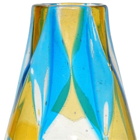 Barovier Toso Murano Intarsio Mosaic Triangle Tessere Italian Art Glass Vase For Sale At 1stdibs
