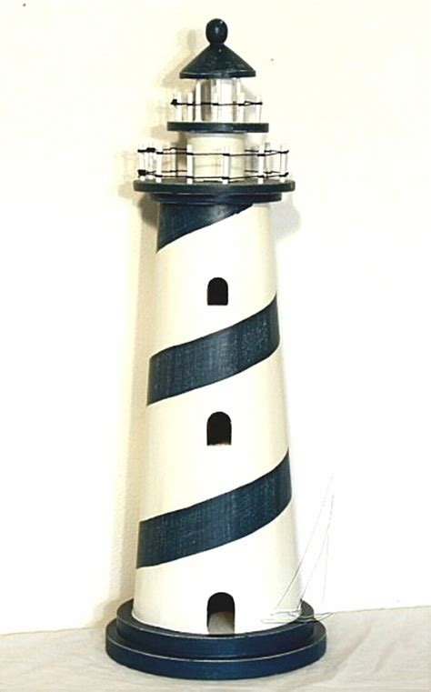 Decorative lighthouses for lawns, decorative lighthouses for sale, lighthouses decorative collectibles for sale. 36 Inch Nautical Wood Lighthouse