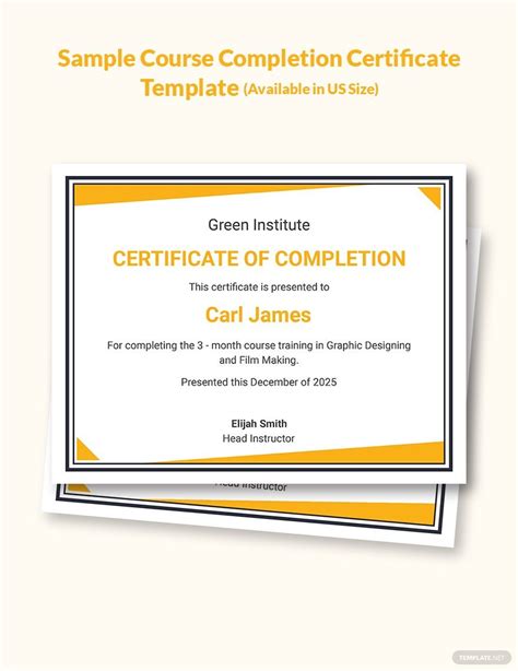 Templates For Certificates Of Completion