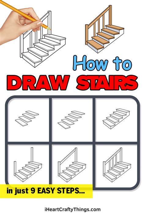 Stairs Drawing How To Draw Stairs Step By Step