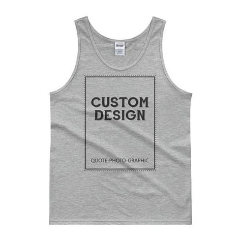 Personalized Tank Top Customize With Your Photo Logo Graphic Custom