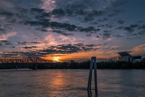 Ohio River Sunset Photograph By Jim Archer