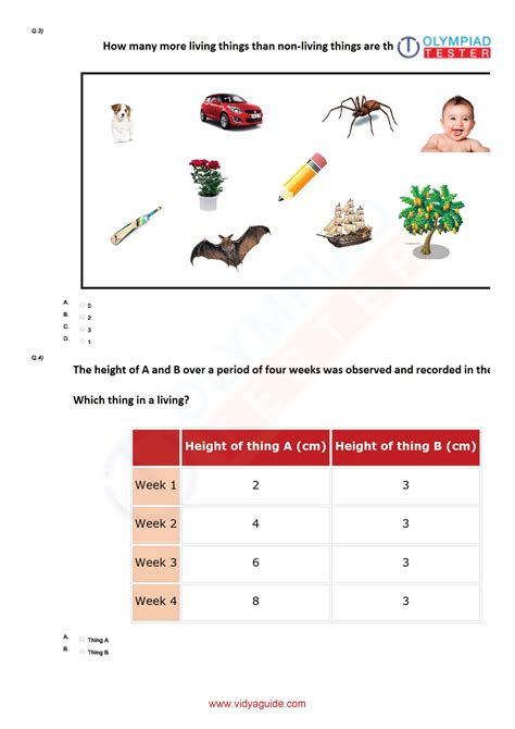 Class 1 Science Evs Printable Worksheet 01 2nd Grade Reading