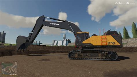 Volvo Ec 750el Mining Excavator V10 Fs19 Farming Simulator 19 Mod