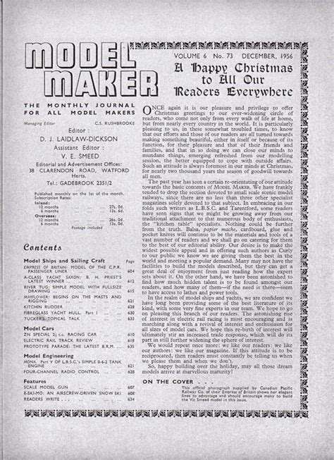 Model Maker December 1956 Slotforum