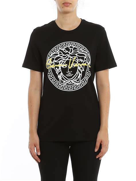T Shirts Versace Medusa Head Print Cotton T Shirt A87456a228806a3116