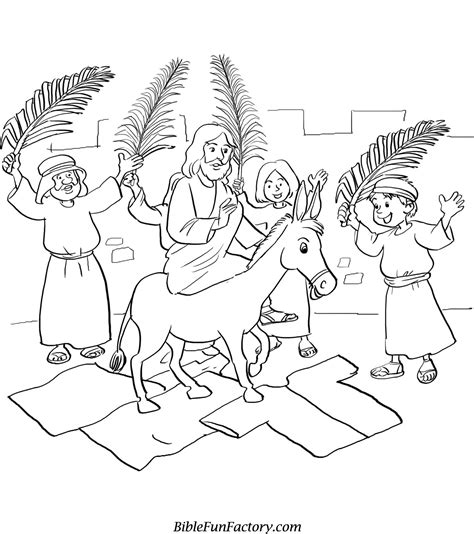 Free Palm Sunday Coloring Pages Bible Lessons Games And Activities
