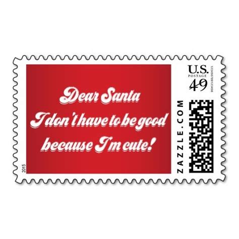 Red Merry Christmas Postage Stamps Dear Santa Dear Santa Postage