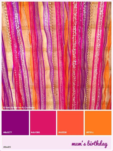 Bright Retro Colour Palette Pink Purple Orange Color Palette