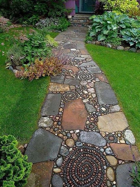 40 Brilliant Ideas For Stone Pathways In Your Garden Stone Pathway Stepping Stone Pathway
