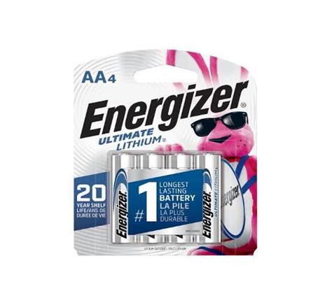 Energizer Ultimate Lithium Aa Battery 4 Pack