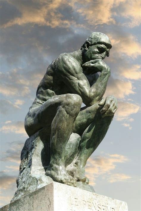 Auguste Rodins Statue Titled The Thinker Which Was Created Between