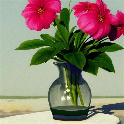 Pink Flower In Vase Digital Art By James Inlow Fine Art America