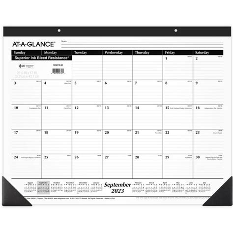 At A Glance Academic 2023 2024 Monthly Desk Pad Calendar Standard 21 34