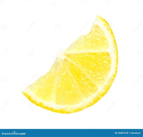 Slice Of Lemon Stock Photo Image Of Yellow White Freshness 29487478
