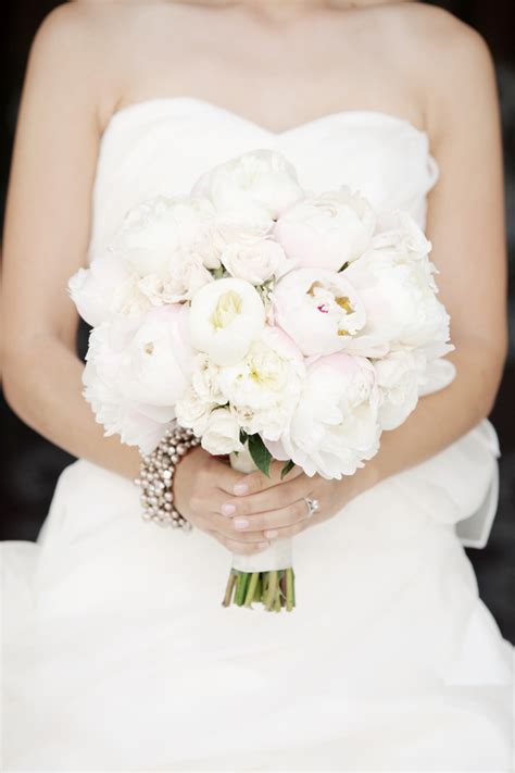 Beautiful Peony Bridal Bouquet Soft Ivory Light Pink