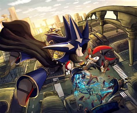 Shadow Vs Metal Sonic By Splushmaster12 On Deviantart Sonic Shadow