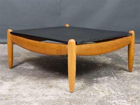 Sedona rustic oak wood slate metal coffee table, source: A Pair of Vintage German Oak and Slate Coffee Tables by ...