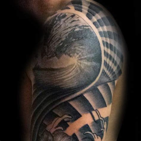 Something beautiful, colorful and timeless. 90 Surf Tattoos For Men - Oceanic Design Ideas