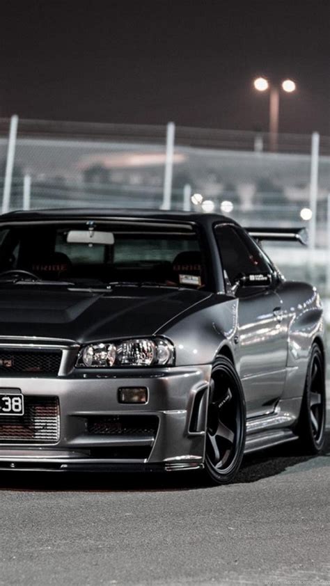 Cars Nissan Skyline R34 Gt R Front Angle View Wallpapers Desktop Background