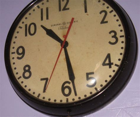 1950s School Classroom Clock Is The Bell Ever Going To Ring Vintage School School Memories