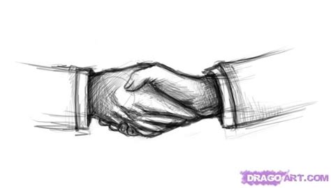 How To Draw Shaking Hands Step By Step Hands People Free