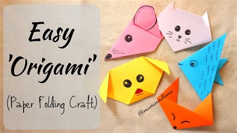 Craft Ideas 5 Easy Paper Folding Craft Easy Origami Dog Cat Fox