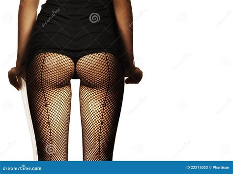 Beautiful Woman Wearing Fishnet Stockings Stock Photos Image 22375033