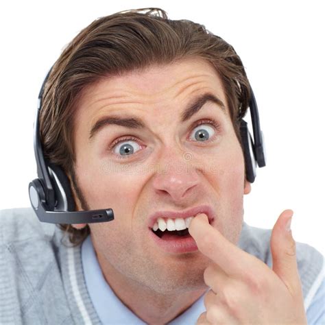 Call Center Portrait And Consultant Clean His Teeth Silly And Funny