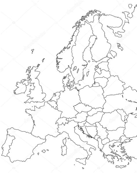 Europakarte zum ausmalen grundschule malvorlagen kostenlos zum ausdrucken für kinder. Europa-Vektorkarte - Vektorgrafik: lizenzfreie Grafiken © megastocker 10486475 | Depositphotos